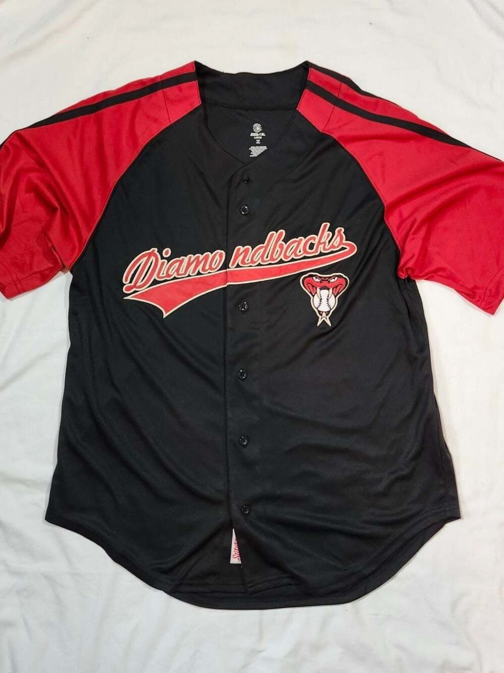 Stitches Arizona Diamondbacks MLB Genuine Merchandise Button-Down Jersey Large